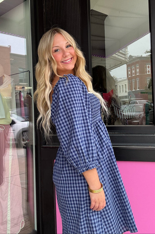 Gingham Babydoll Dress