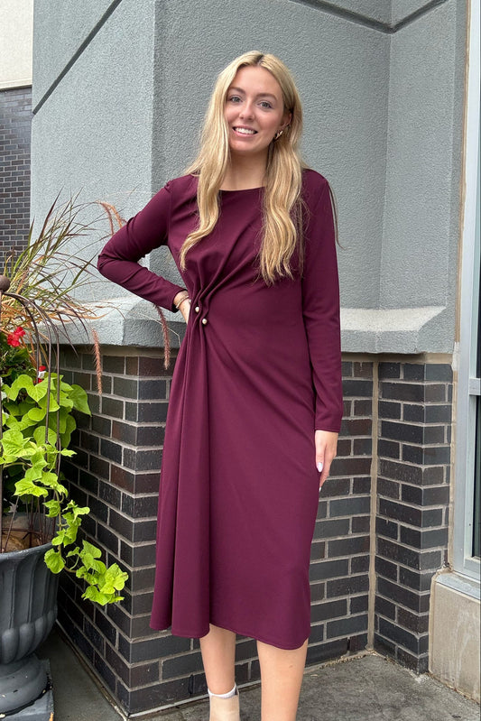 Joseph Ribkoff Plum Accent Dress