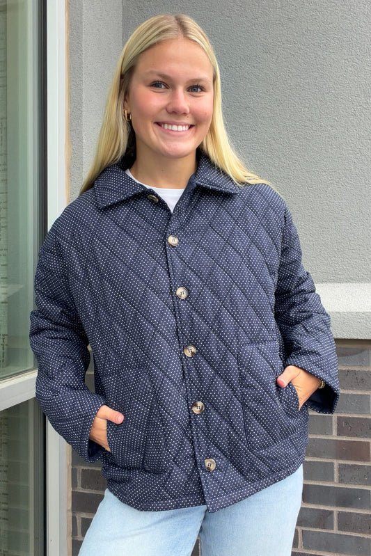 Quilted Polka Dot Jacket