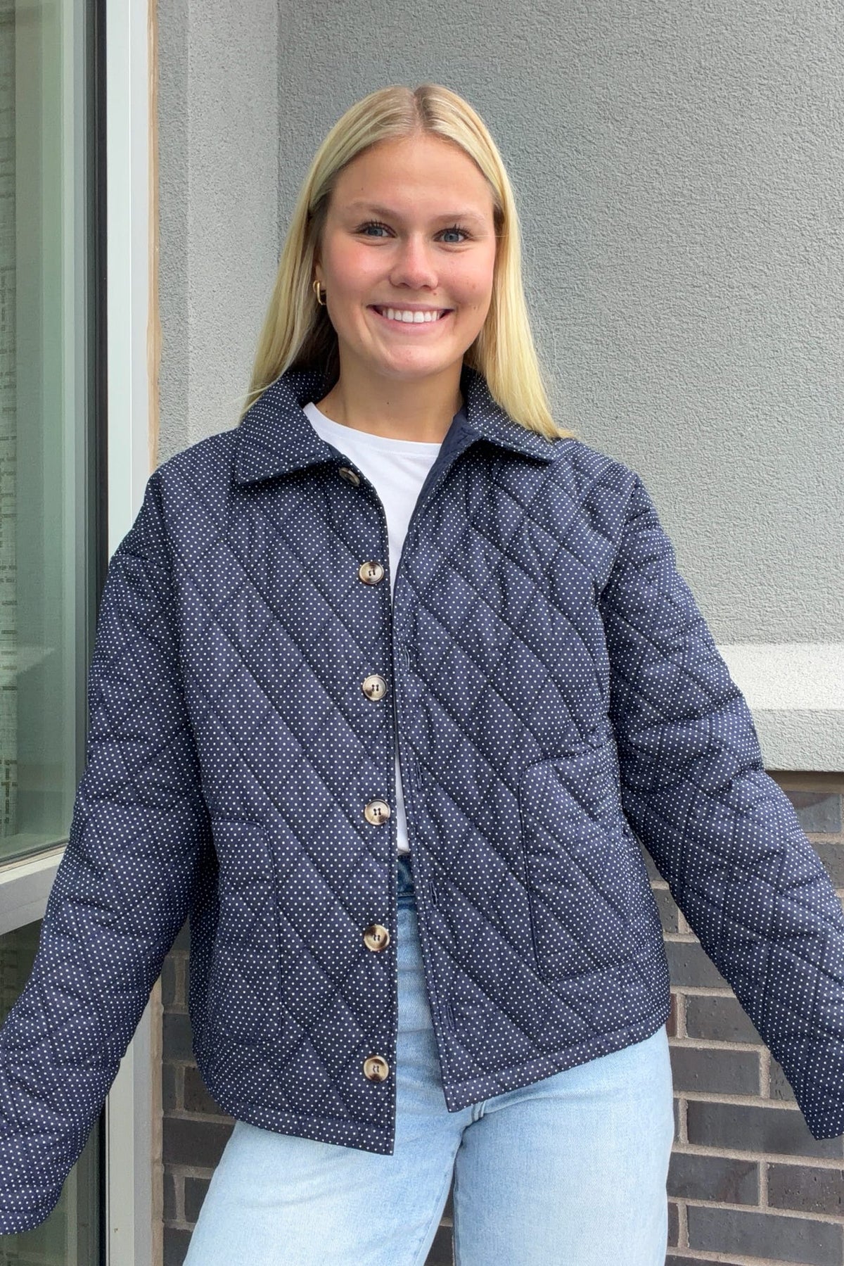 Quilted Polka Dot Jacket