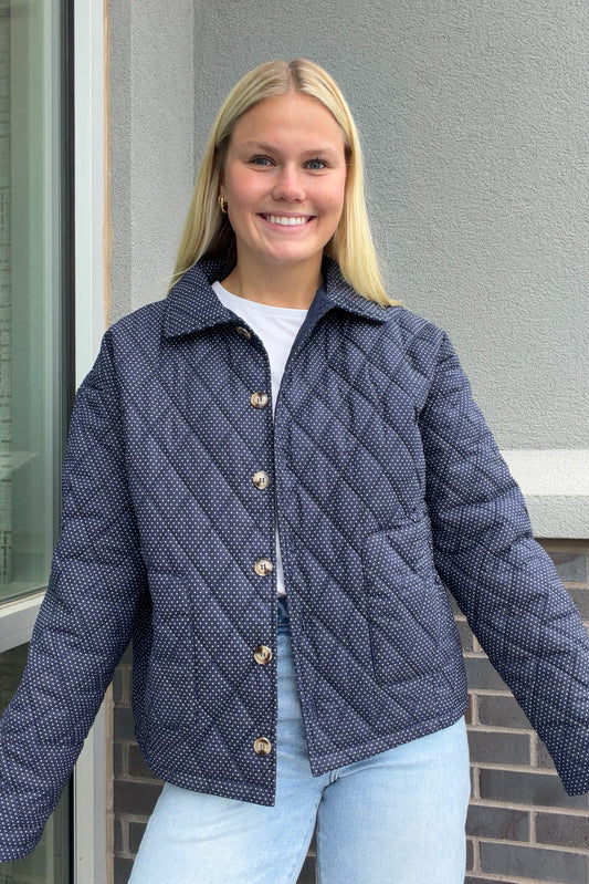 Quilted Polka Dot Jacket