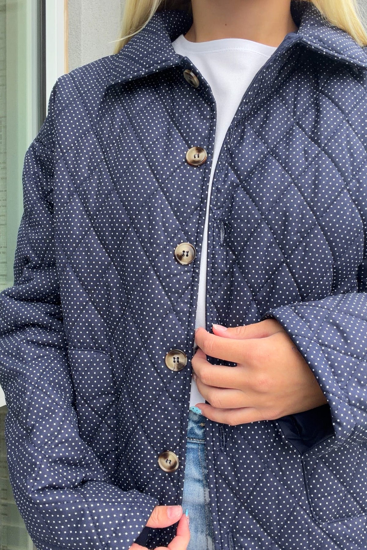 Quilted Polka Dot Jacket