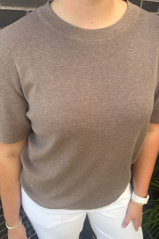 Mocha- Cashmere Blend Sweater