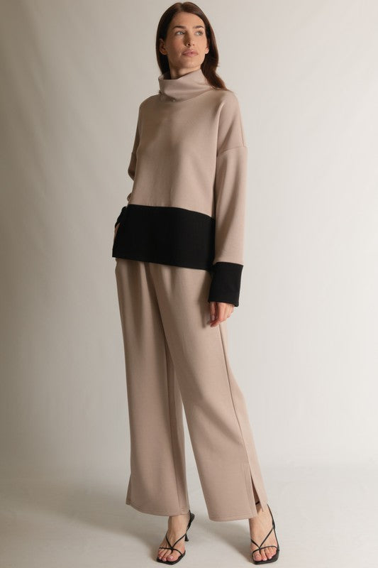 Taupe Wide Leg Pants