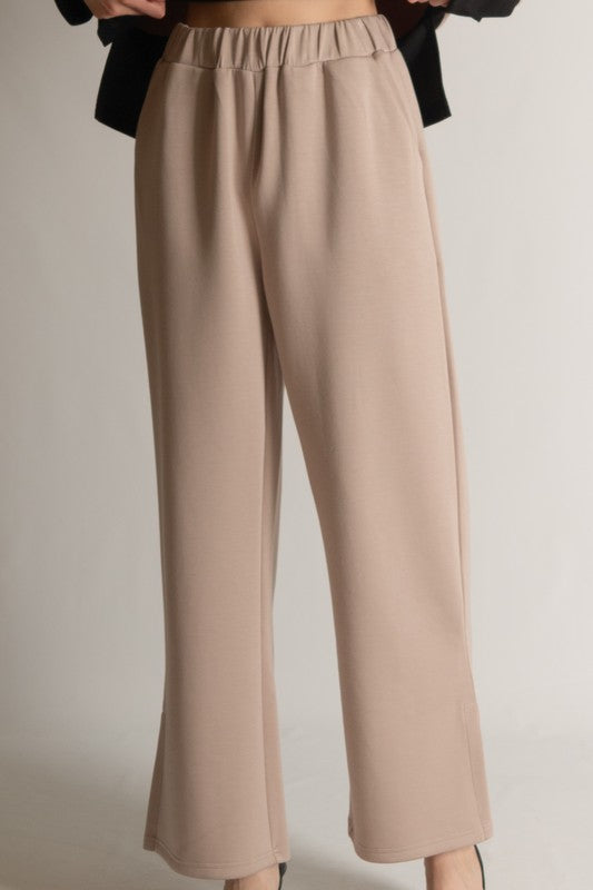 Taupe Wide Leg Pants