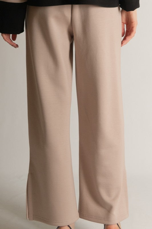 Taupe Wide Leg Pants