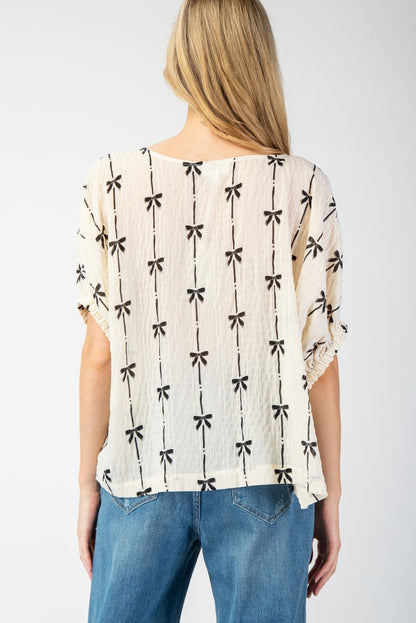 Bow Printed Blouse