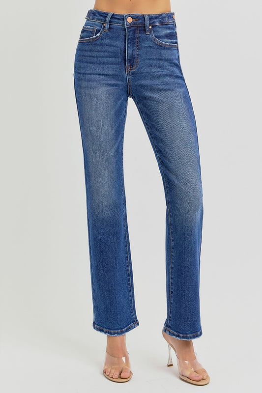 Risen Jeans Tummy Control High Rise Straight Ankle Jean