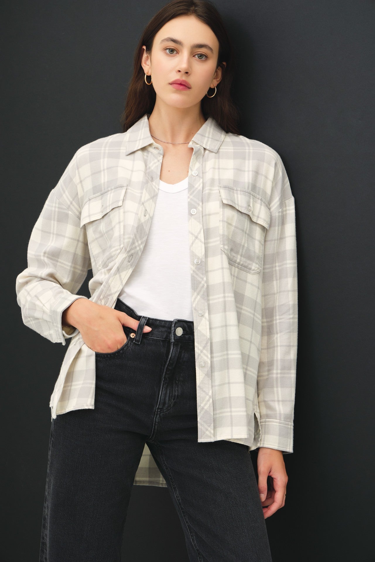 Classic Plaid Flannel - Heather Grey