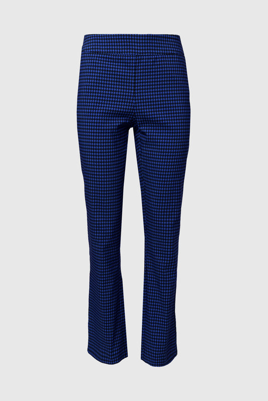 Straight Leg Millennium Eric Pant - Blue Houndstooth