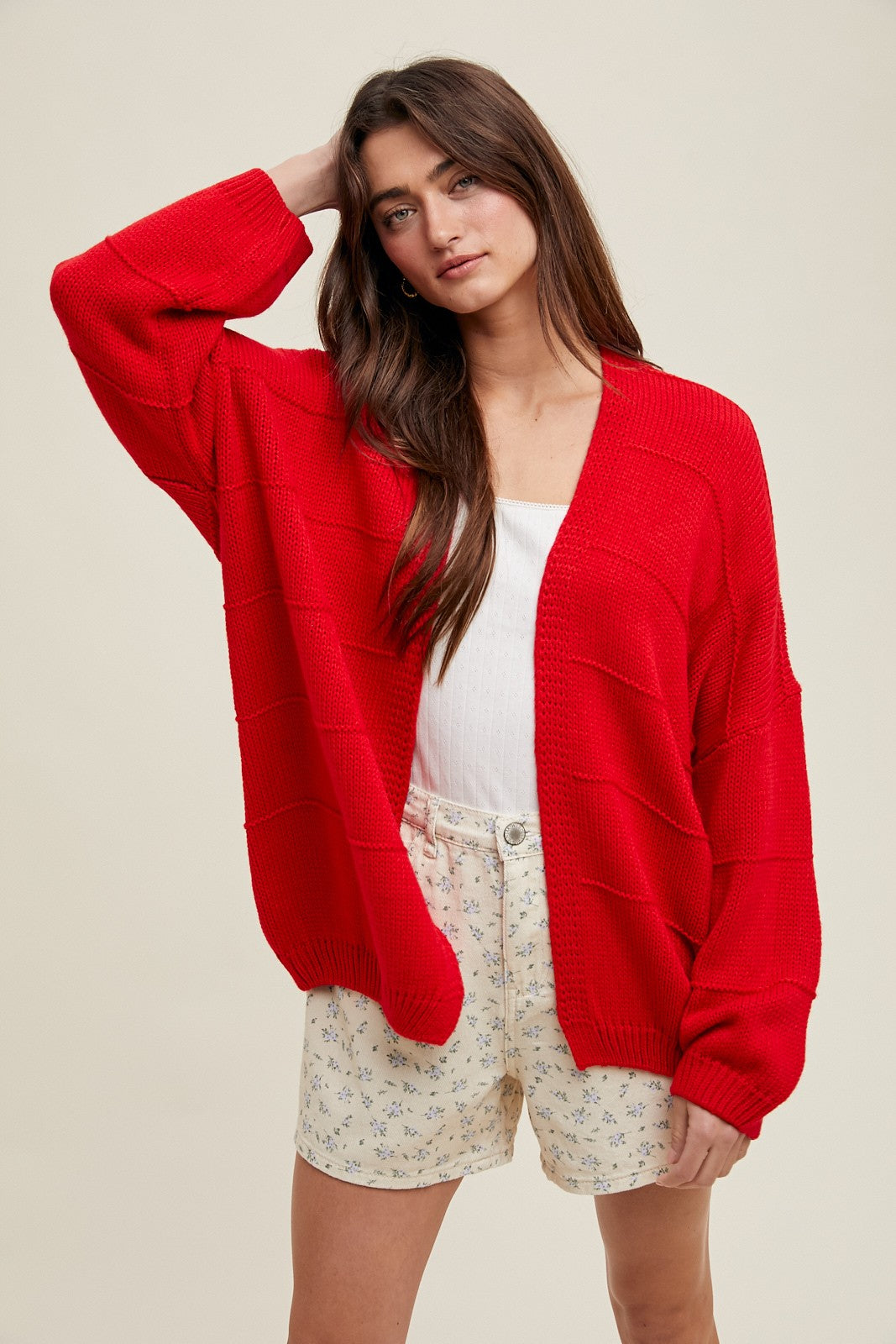 Red Heart Lollipop Cardigan