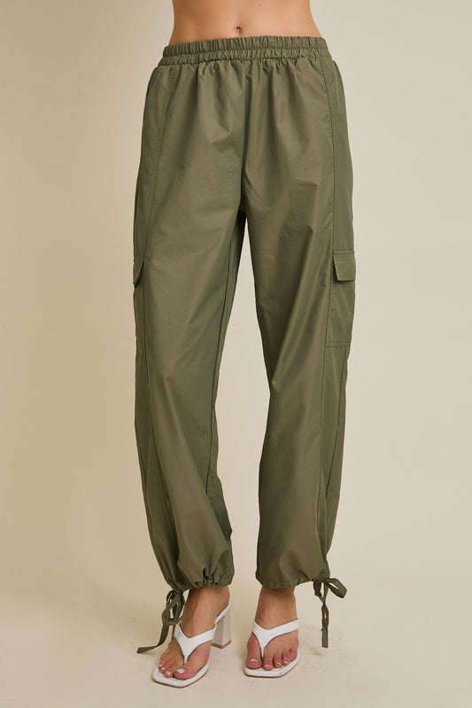Olive Parachute Pants