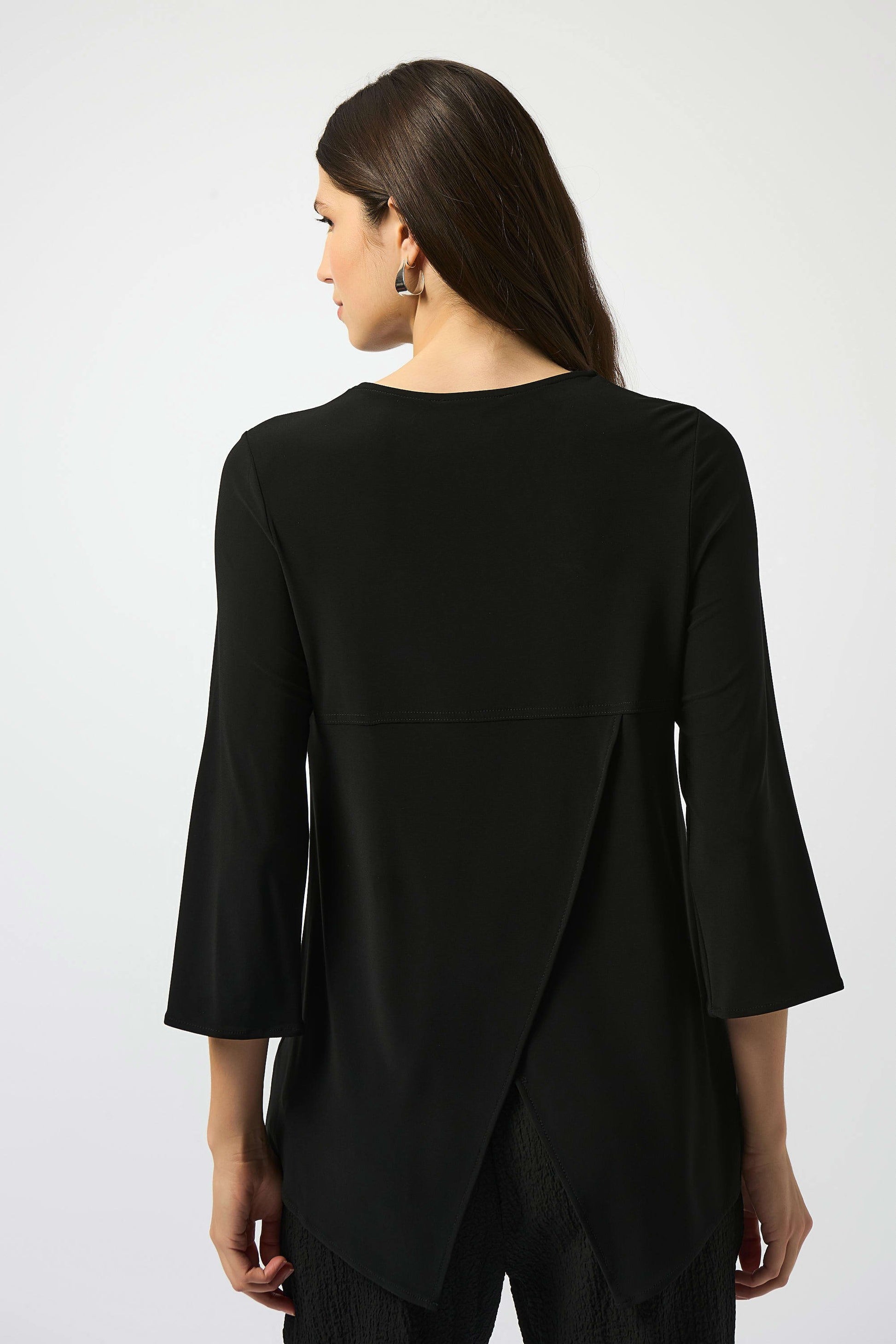 Black Tunic with Sparkle Zipper Detail