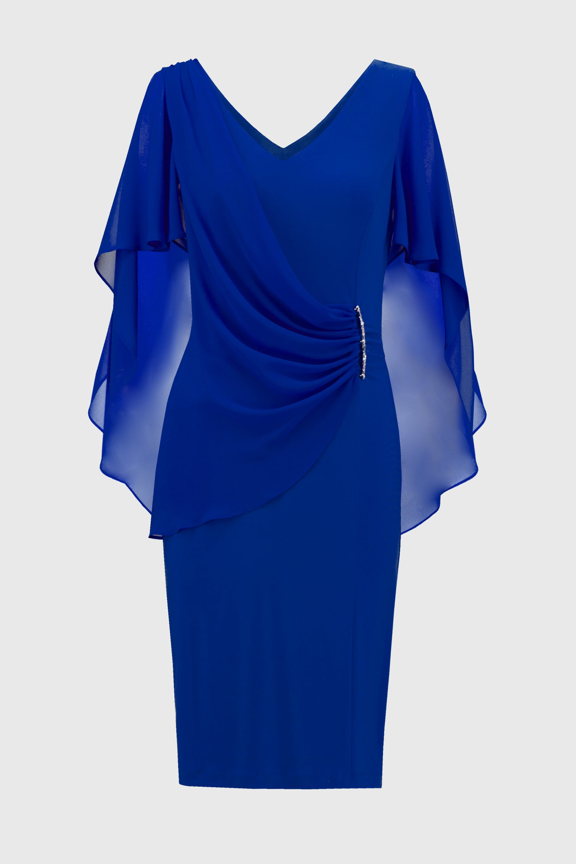 Joseph Ribkoff Sapphire Chiffon Sheath Dress - Main Image
