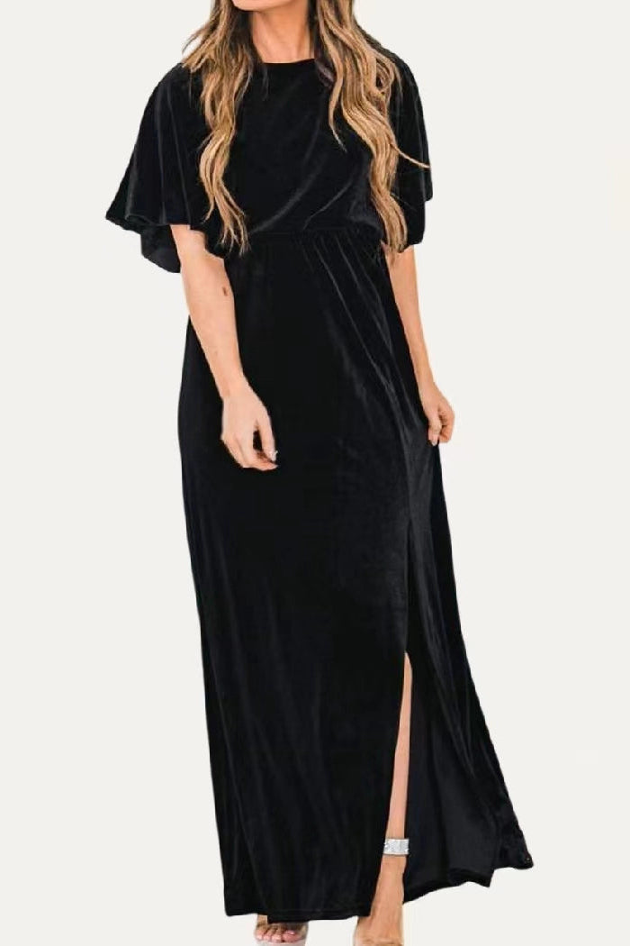 Elegant Black Velvet Dress