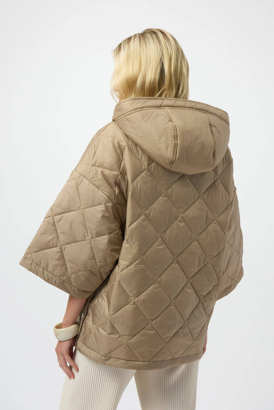 Joseph Ribkoff Golden Quilt Hooded Jacket