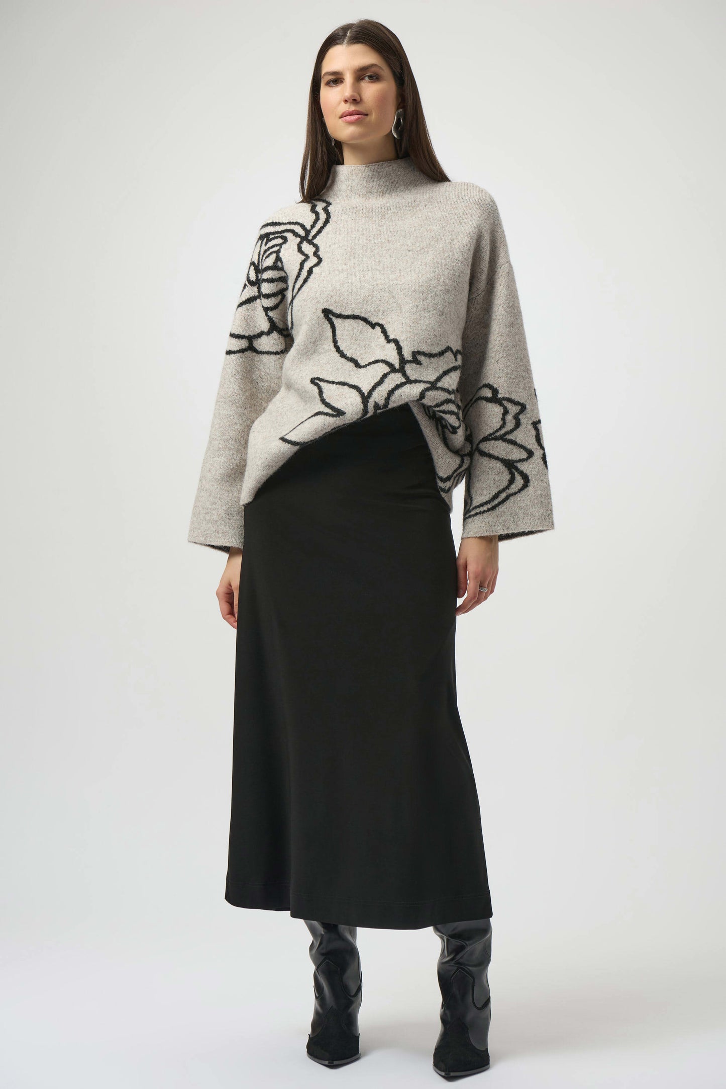 Joseph Ribkoff Sweater Knit Floral Pullover