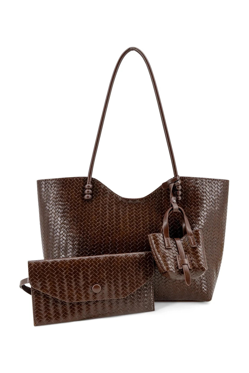 Aveline Woven Leather Tote Bag