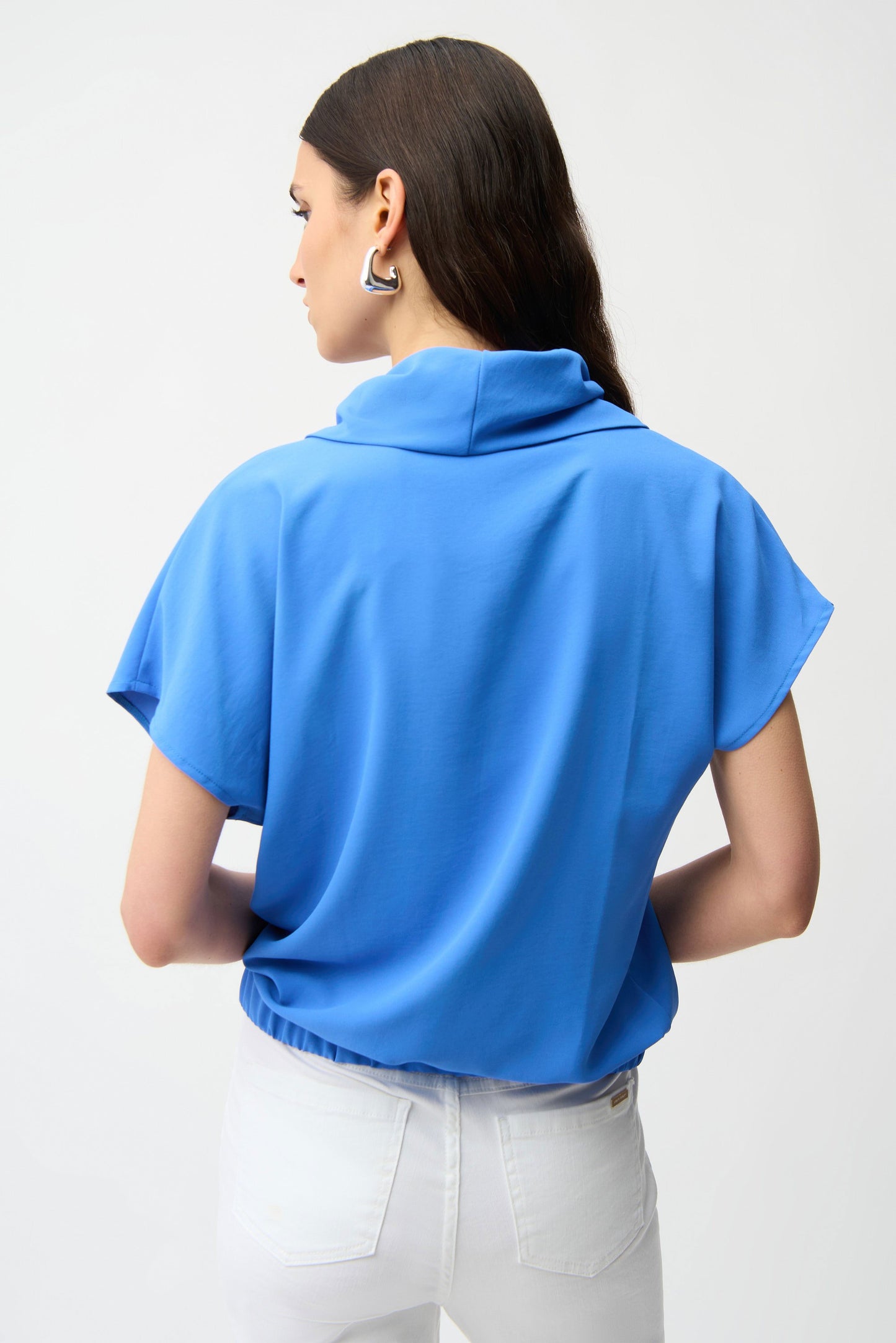 Harbor Blue Top with Cowl Neckline Joseph Ribkoff