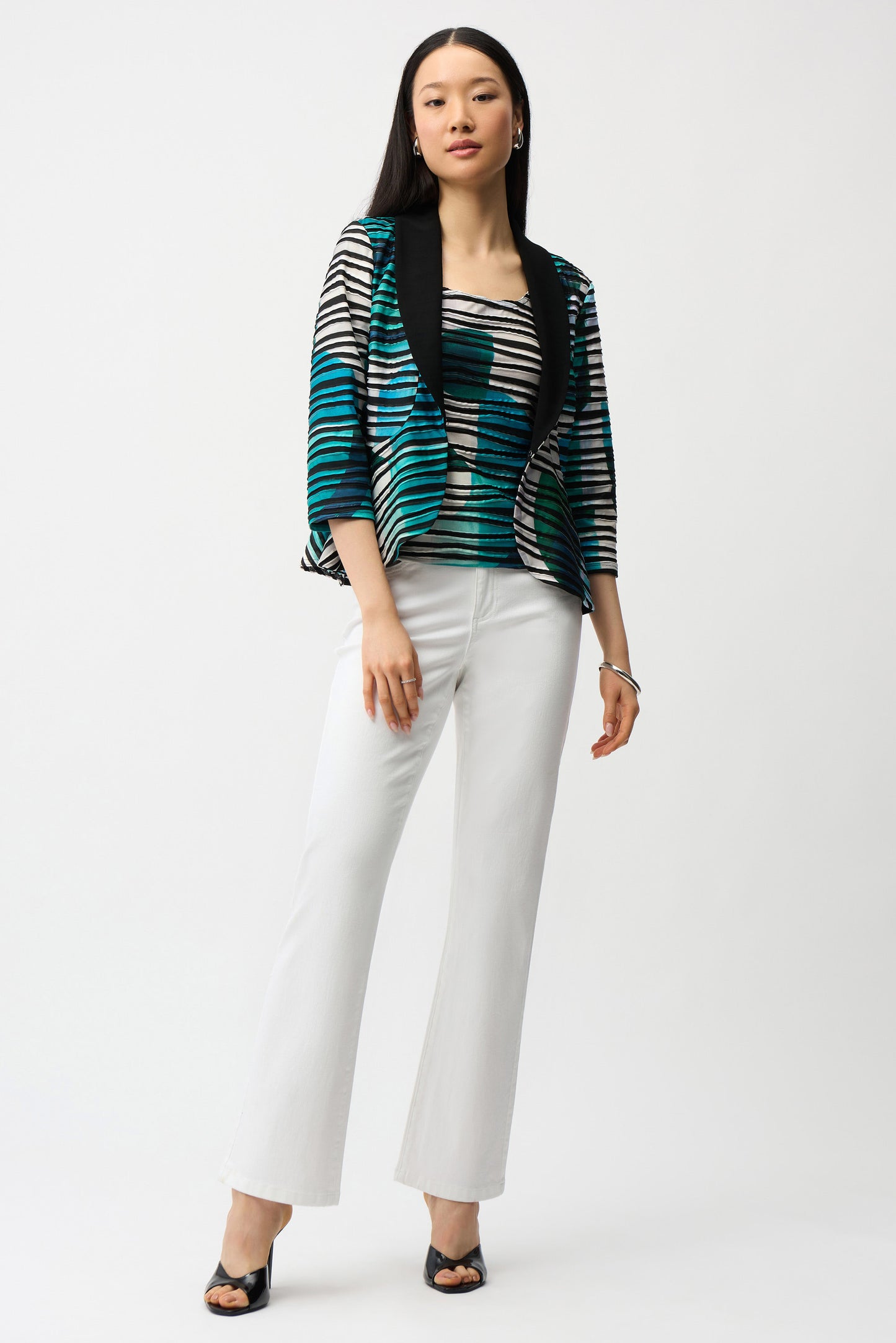 Joseph Ribkoff Cascade Knit Geometric Print Set