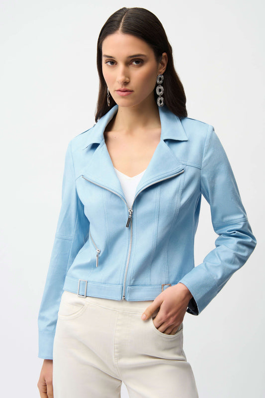 Faux Suede Fitted Jacket Joseph Ribkoff