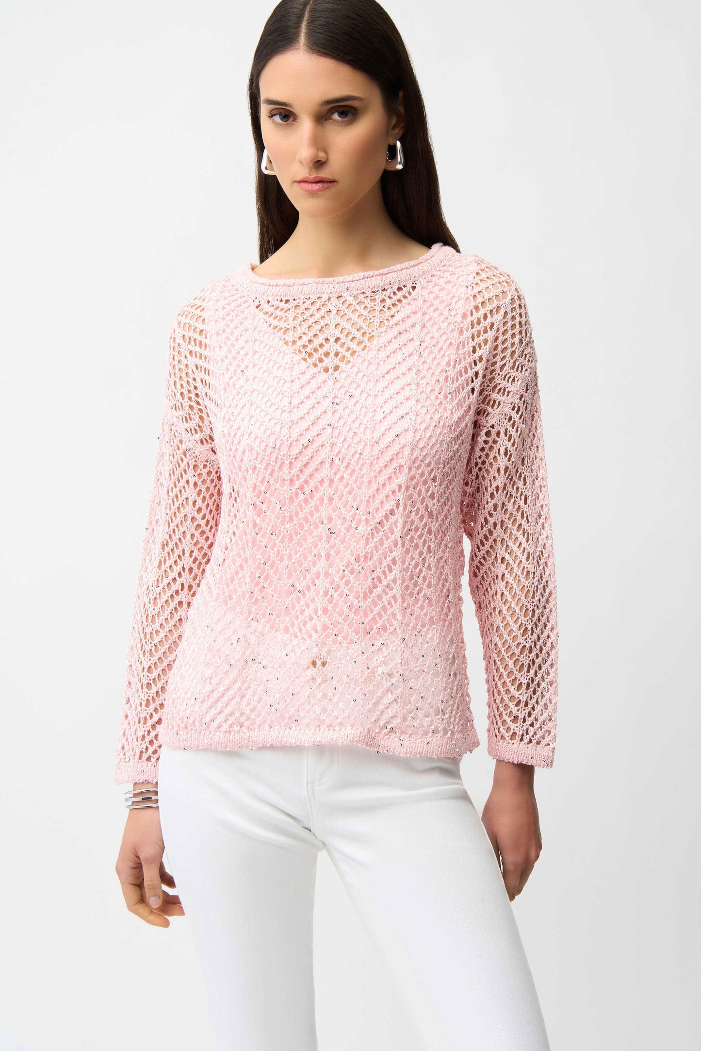 Sequins Yarn Long Sleeve Sweater Joseph Ribkoff