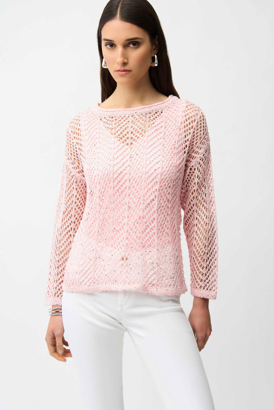 Sequins Yarn Long Sleeve Sweater Joseph Ribkoff