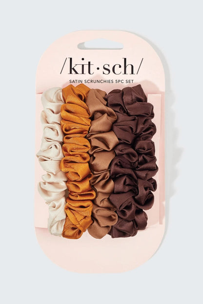 Satin Petite Scrunchies 5pc Set- Sedona