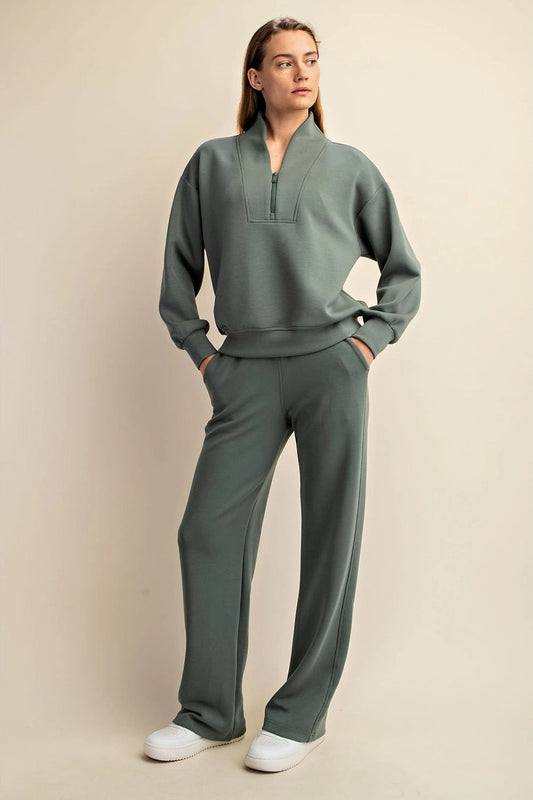 Plus Size Scuba Straight Leg Pants - Multiple Colors