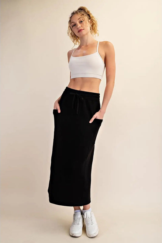 Scuba Long Skirt - Multiple Colors