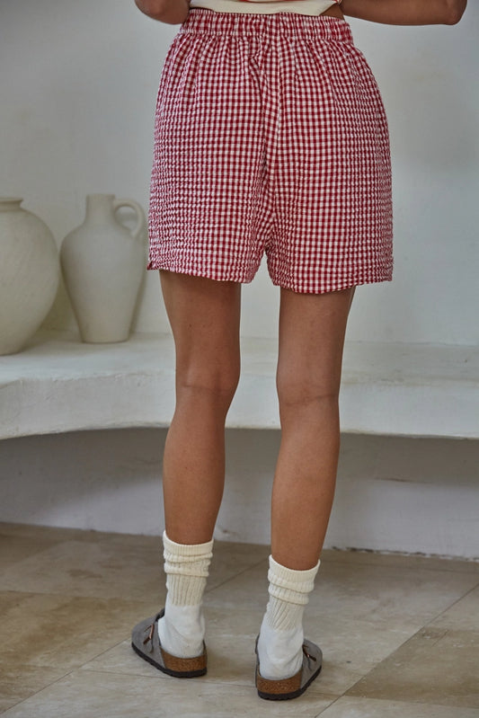 Red Gingham Shorts