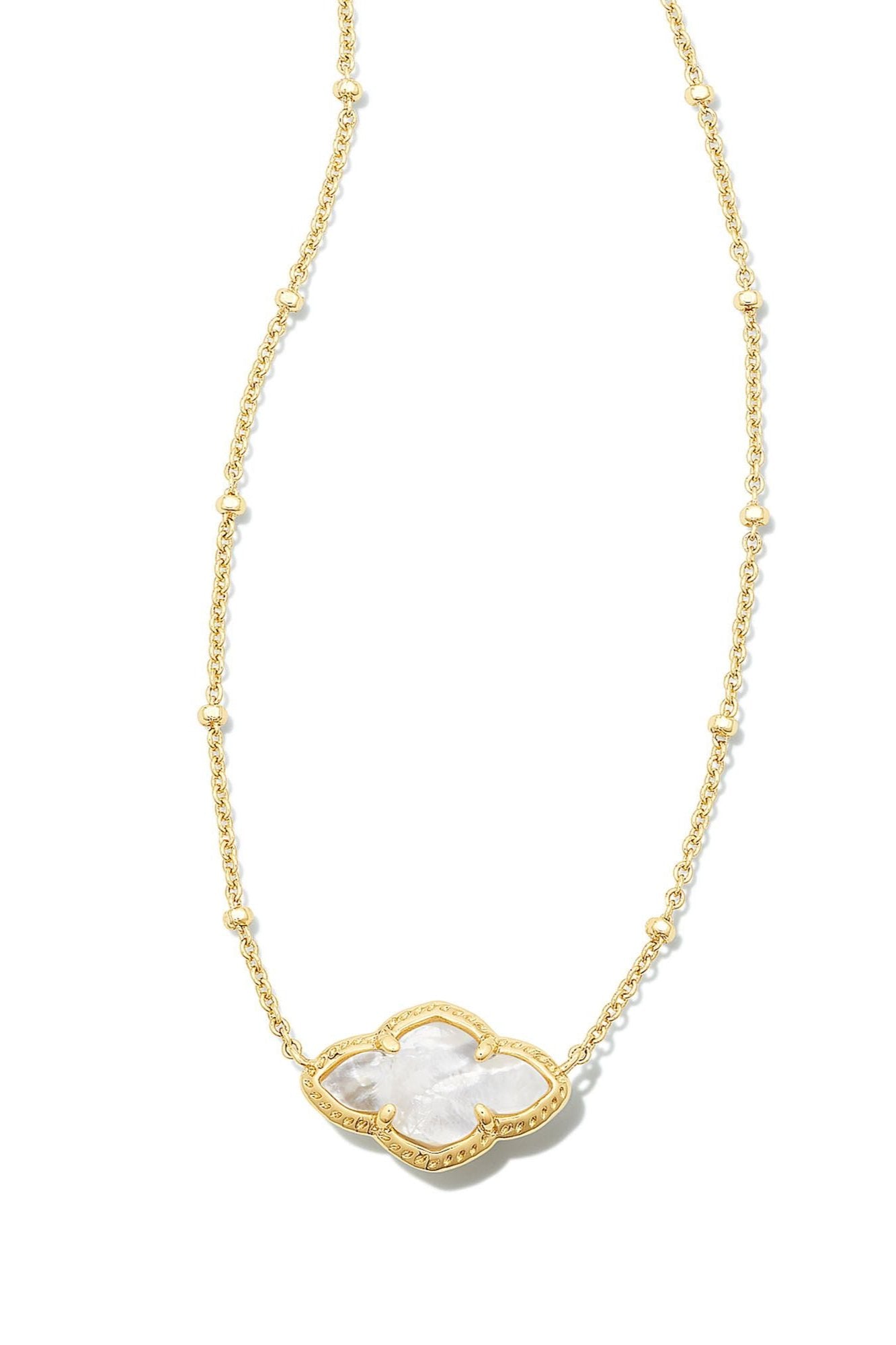 Kendra Scott Abbie Pendant Necklace - Gold Ivory Mother of Pearl