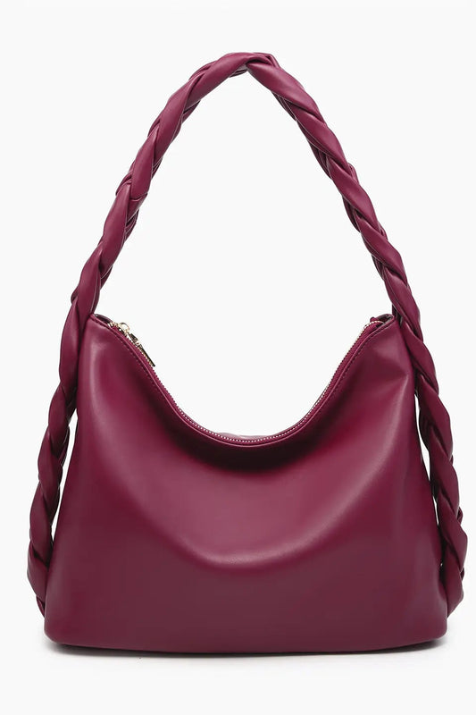 Delilah Knotted Detail Hobo w/ Knotted Handle - Plum