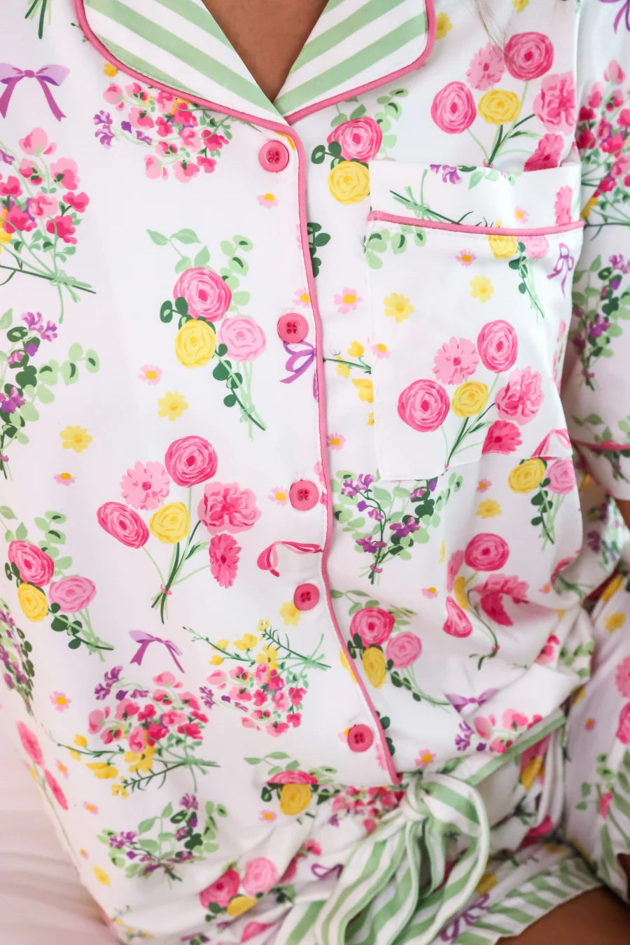 Timeless Petals Ruffle Pajama Set