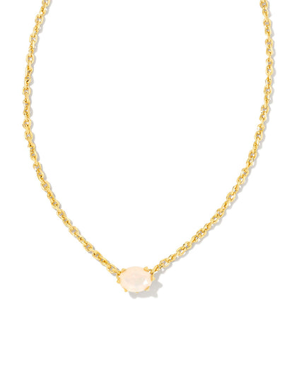 Kendra Scott Cailin Crystal Pendant Necklace - Gold Champagne Opal Crystal