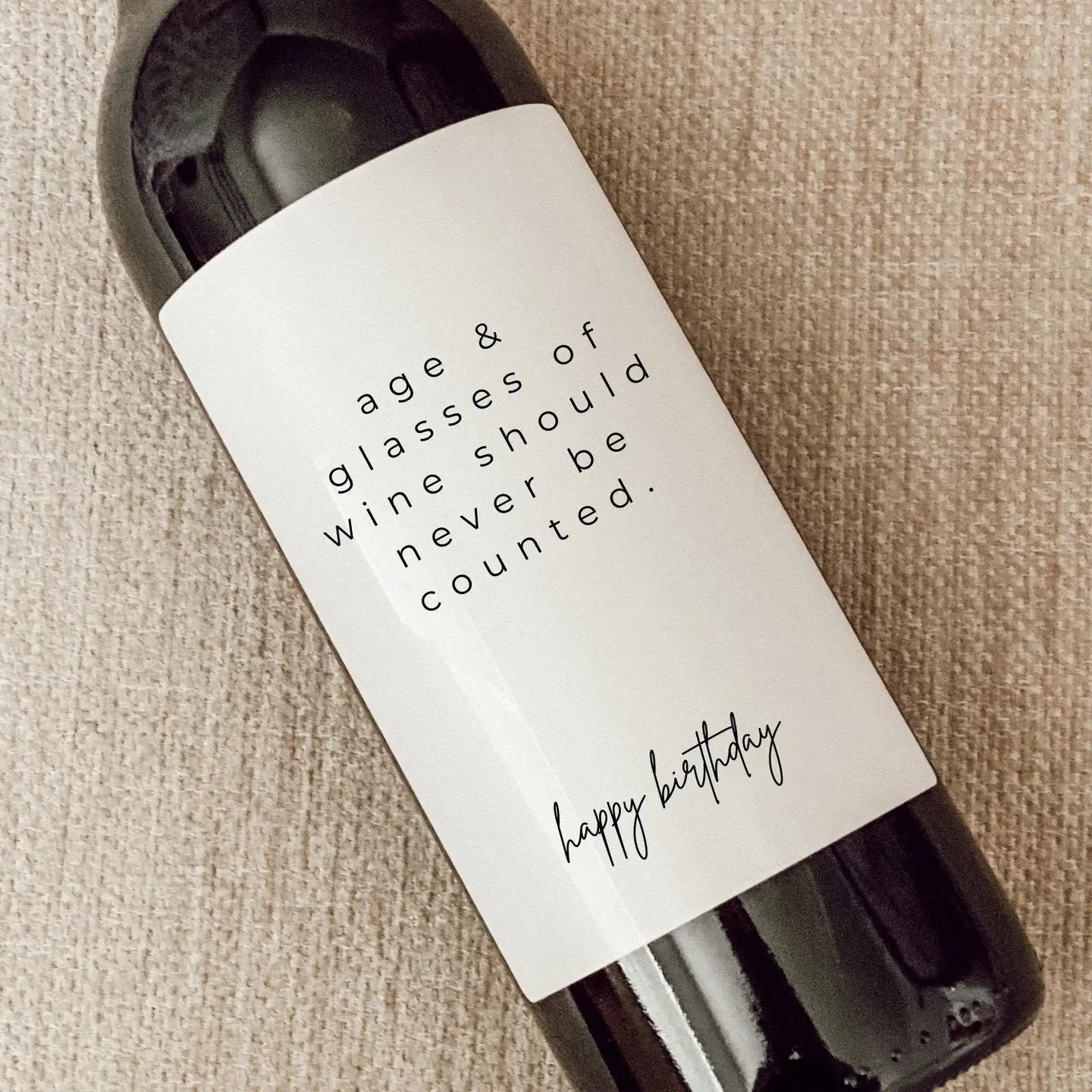 Wine Bottle Labels 4"x4"
