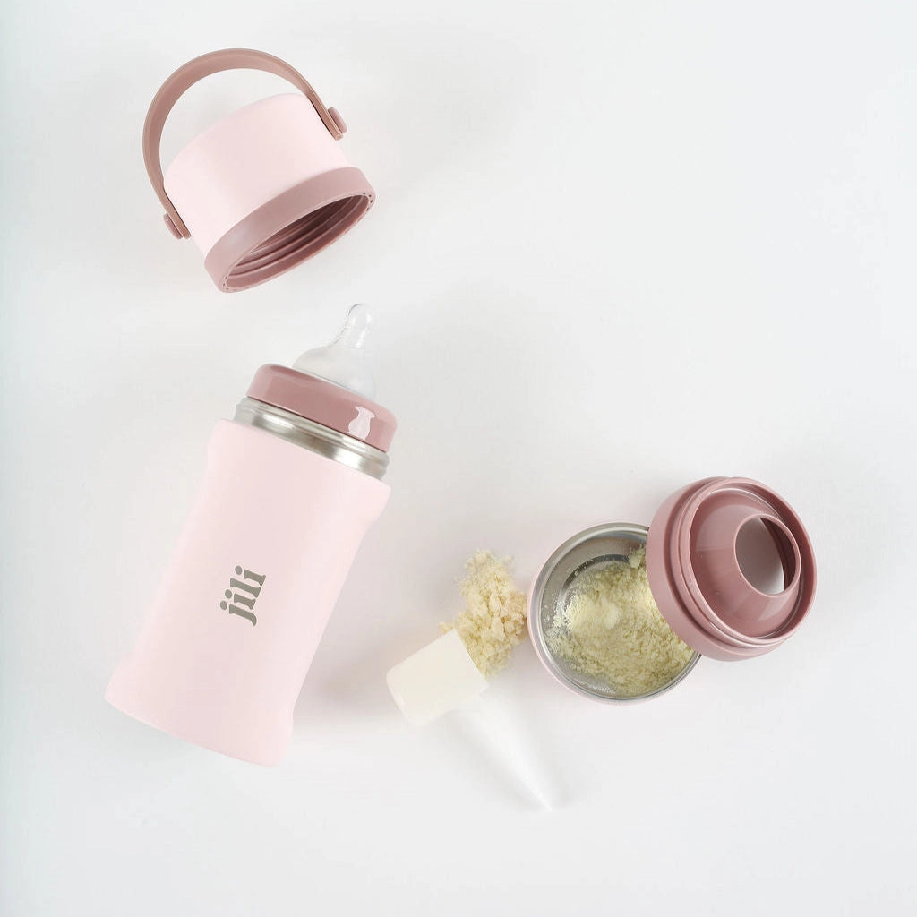 All-in-One Jili Baby Bottle - Pink Rose