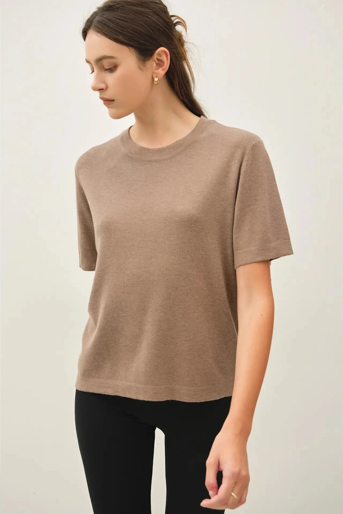 Mocha- Cashmere Blend Sweater