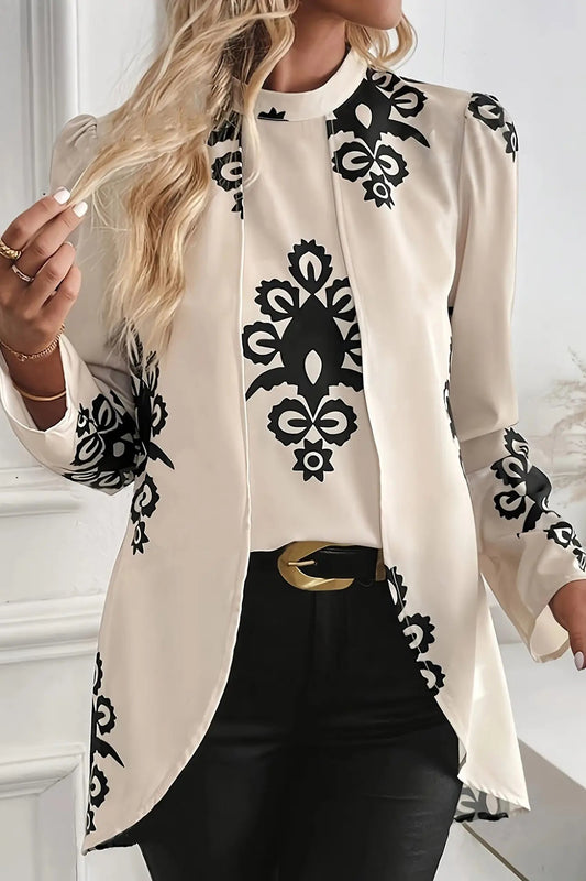 Elegant Print Top
