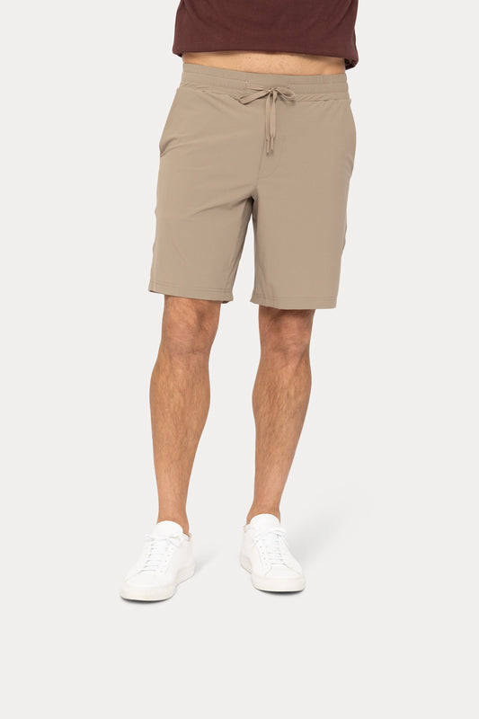 Men's Khaki Drawstring Shorts