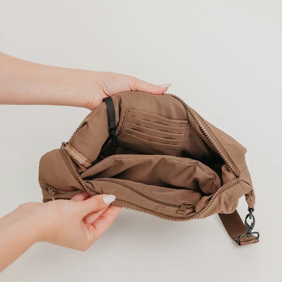Brixley Mocha Crescent Bag