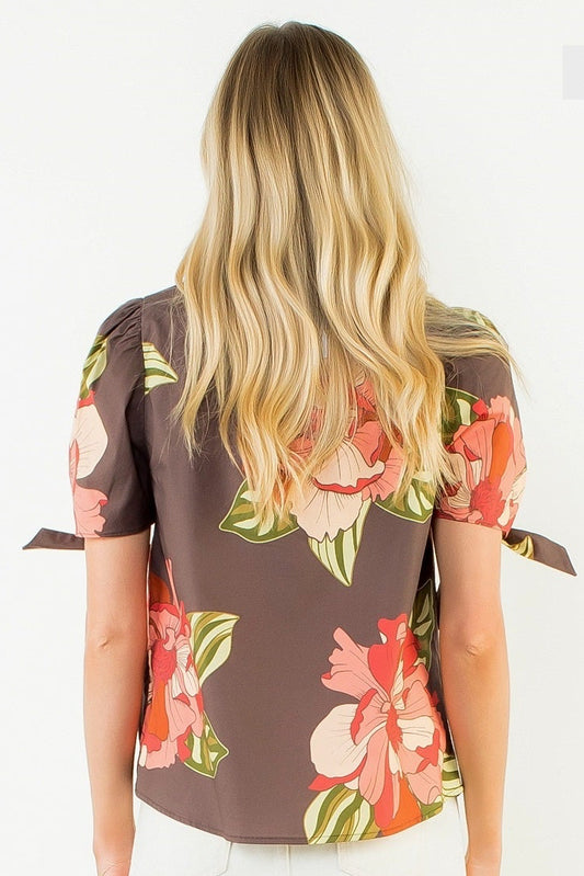 brown top on model