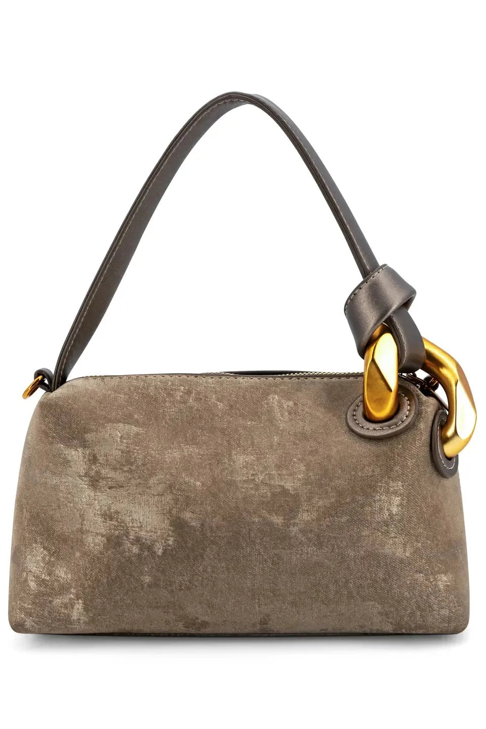 Textured Velvet Shoulder Bag