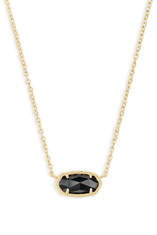 Kendra Scott Elisa Short Pendant Necklace - Gold Black