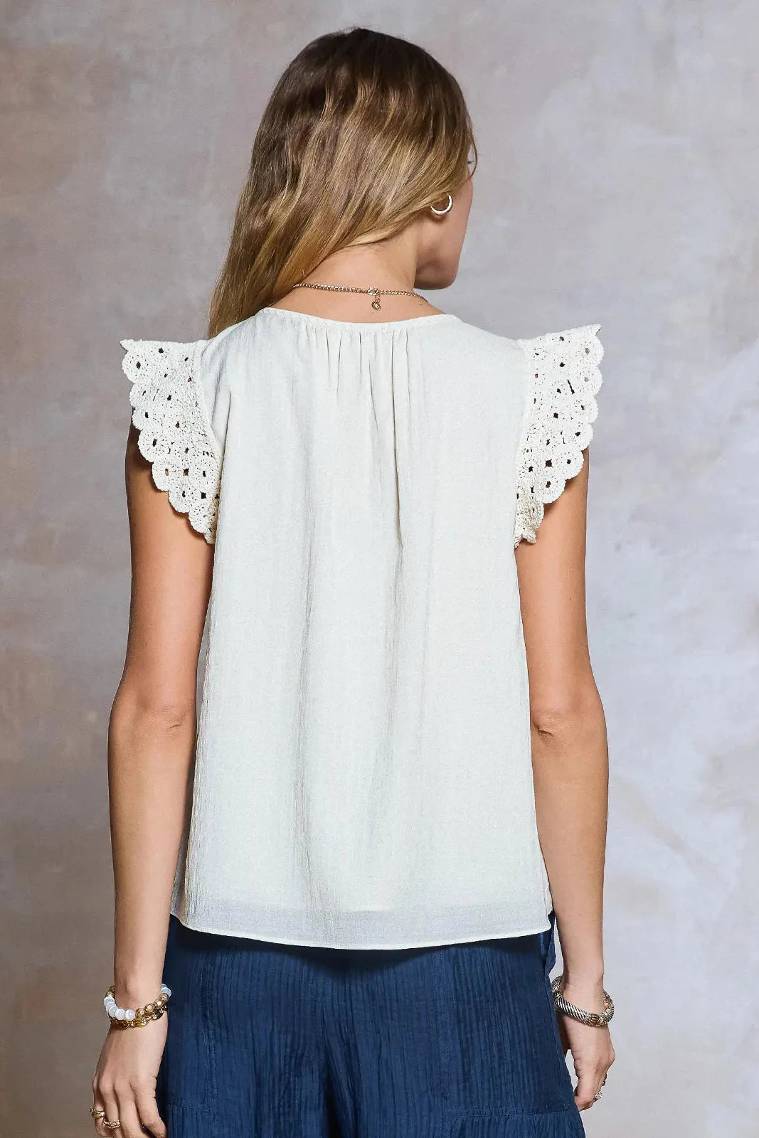 Crochet Sleeve Blouse