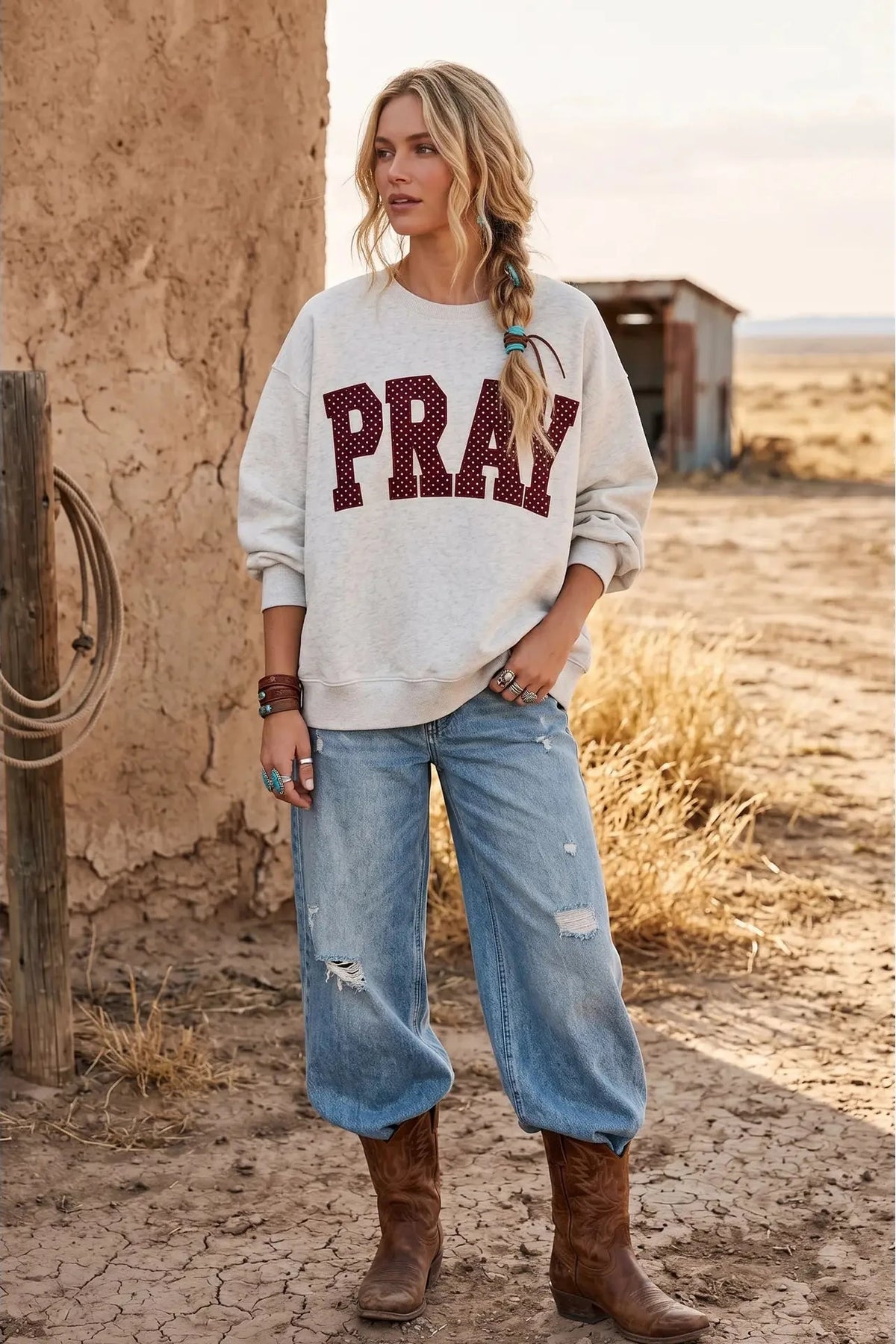 PRAY Polka Dot Sweatshirt