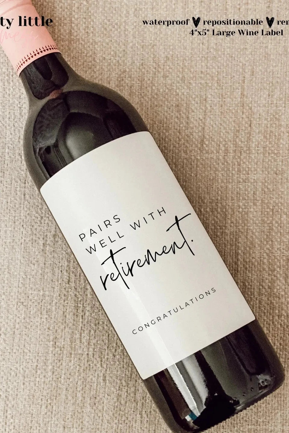 Wine Bottle Labels 4"x4"