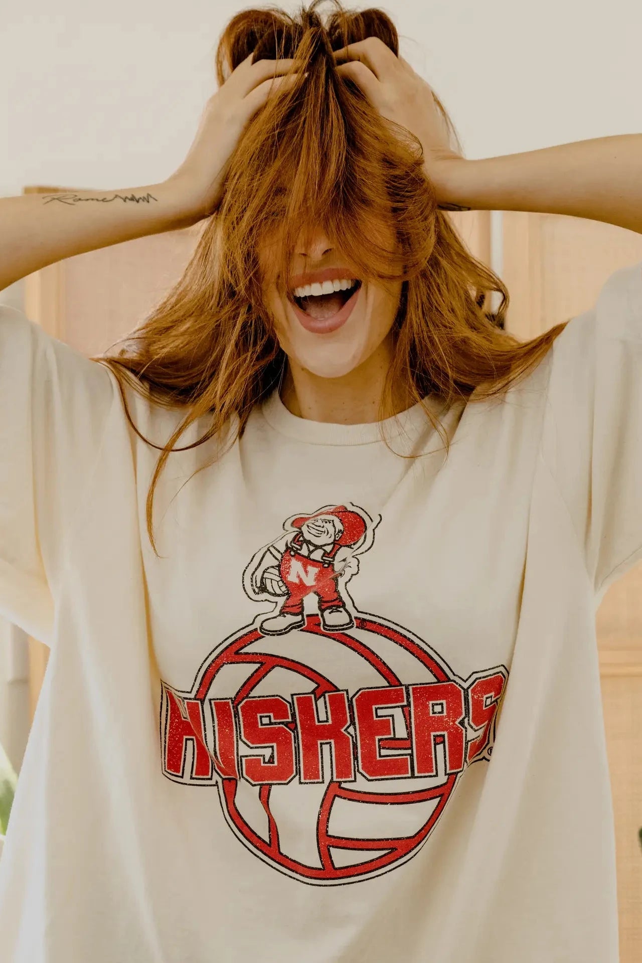 Huskers Volleyball Mascot Tee
