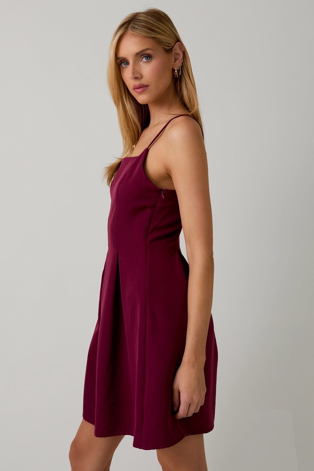 Merlot Fit & Flare Midi Dress