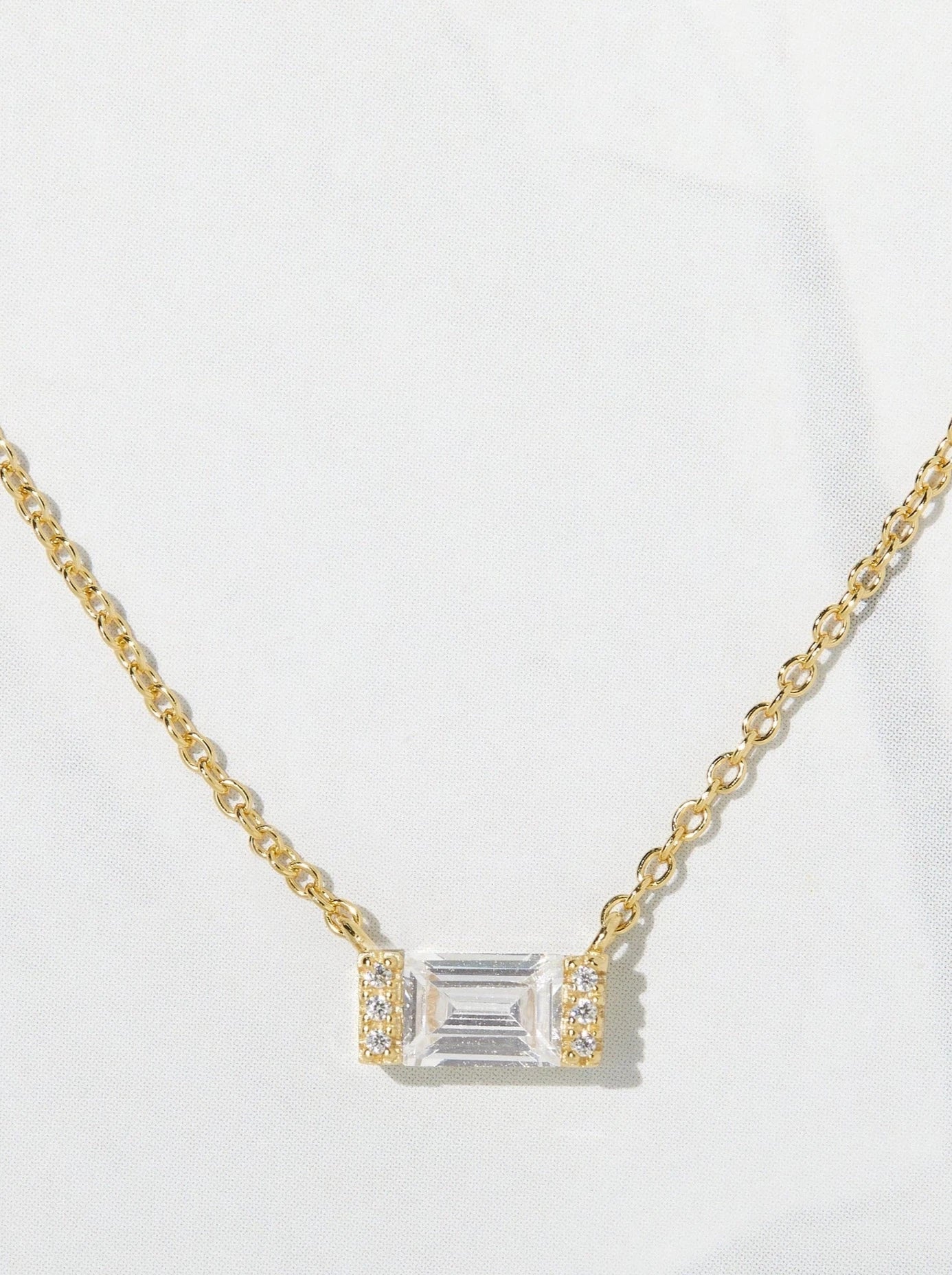 Baguette Necklace - Gold